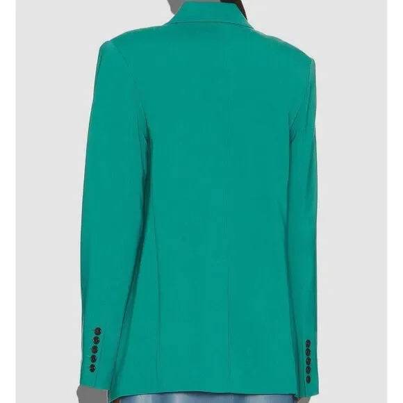 $695 A.L.C. Women's Green Dakota One-Button Boyfriend Jacket Coat Size 2